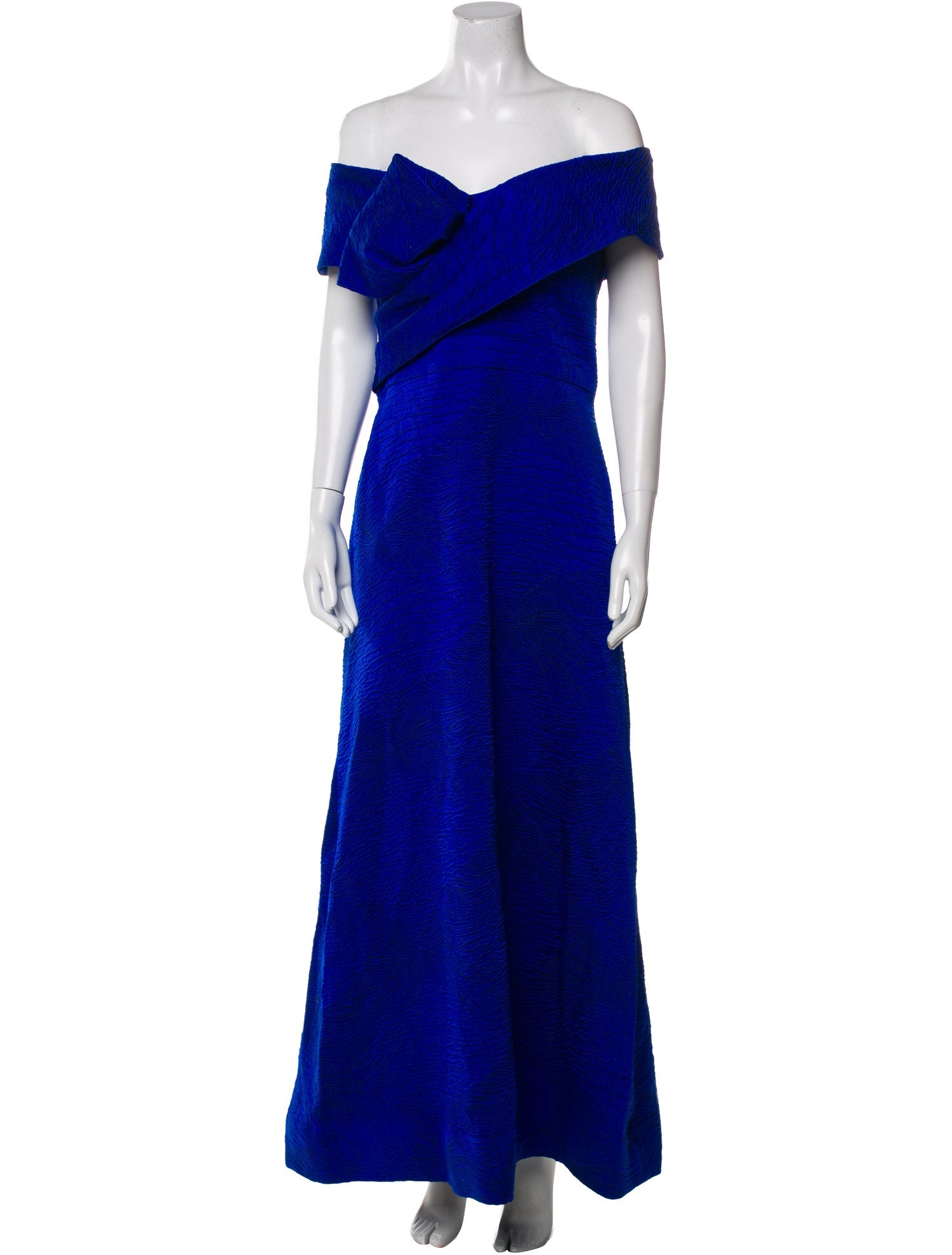 Teri Jon by Rickie Freeman Off-The-Shoulder Long Dress