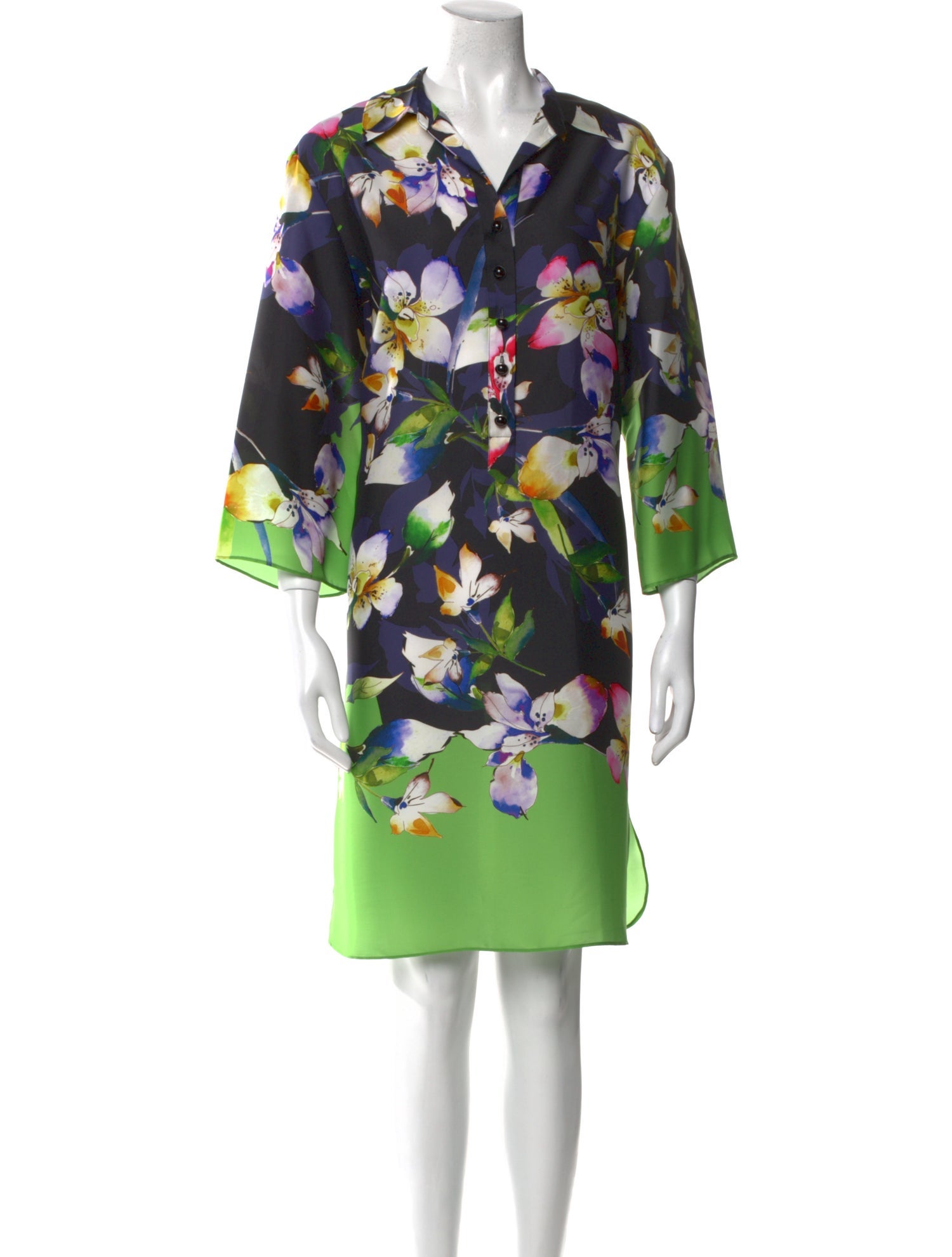 Teri Jon by Rickie Freeman Floral Print Knee-Length Dress