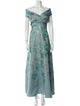 Teri Jon by Rickie Freeman Floral Print Long Dress