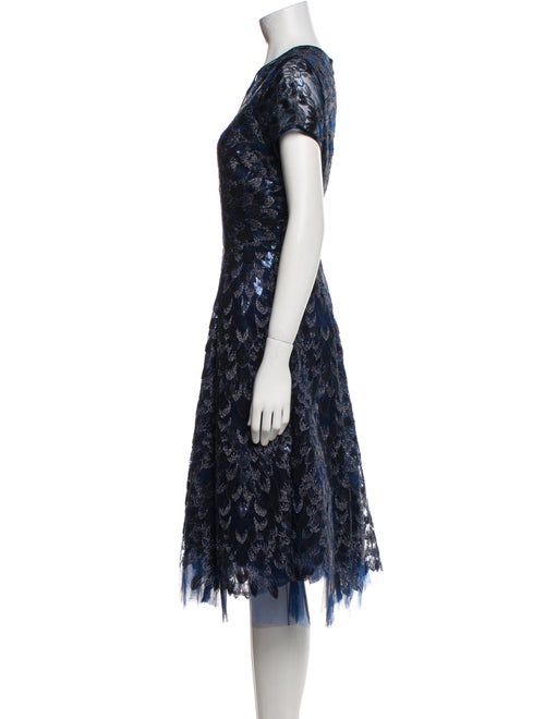 Teri Jon by Rickie Freeman Lace Pattern Midi Length Dress