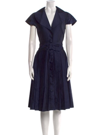 Teri Jon by Rickie Freeman Silk Knee-Length Dress