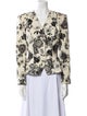 Teri Jon by Rickie Freeman Wool Floral Print Blazer