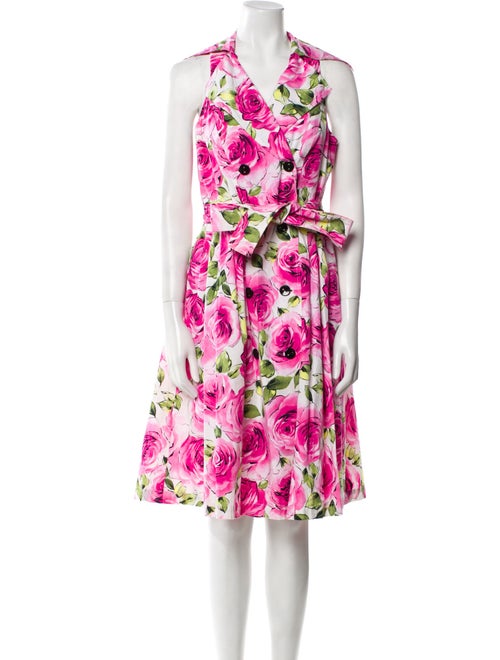 Teri Jon by Rickie Freeman Floral Print Midi Length Dress