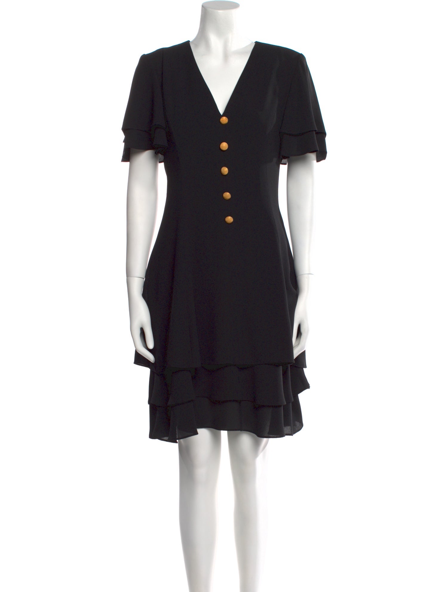 Teri Jon by Rickie Freeman V-Neck Mini Dress