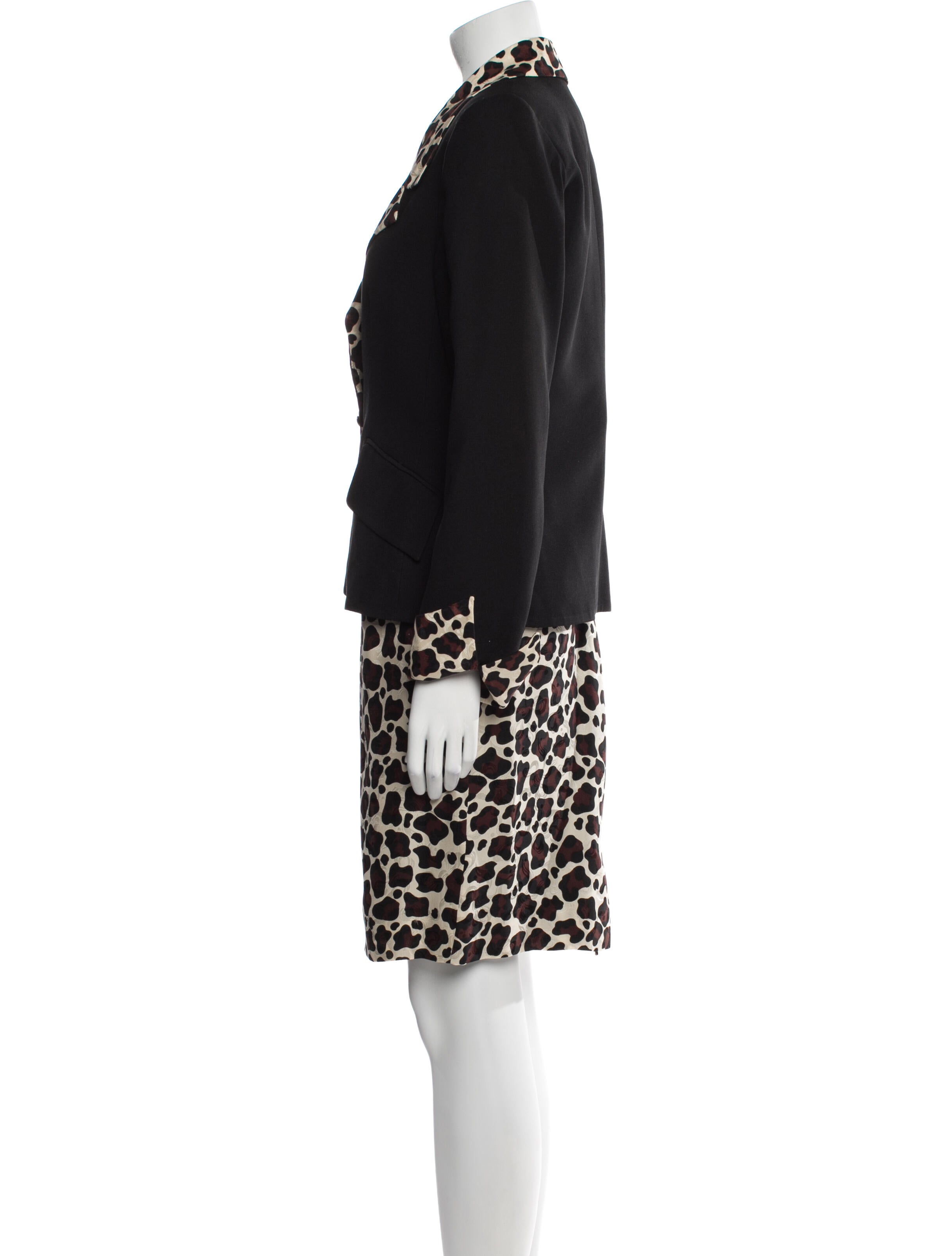 Teri Jon by Rickie Freeman Printed Skirt Suit