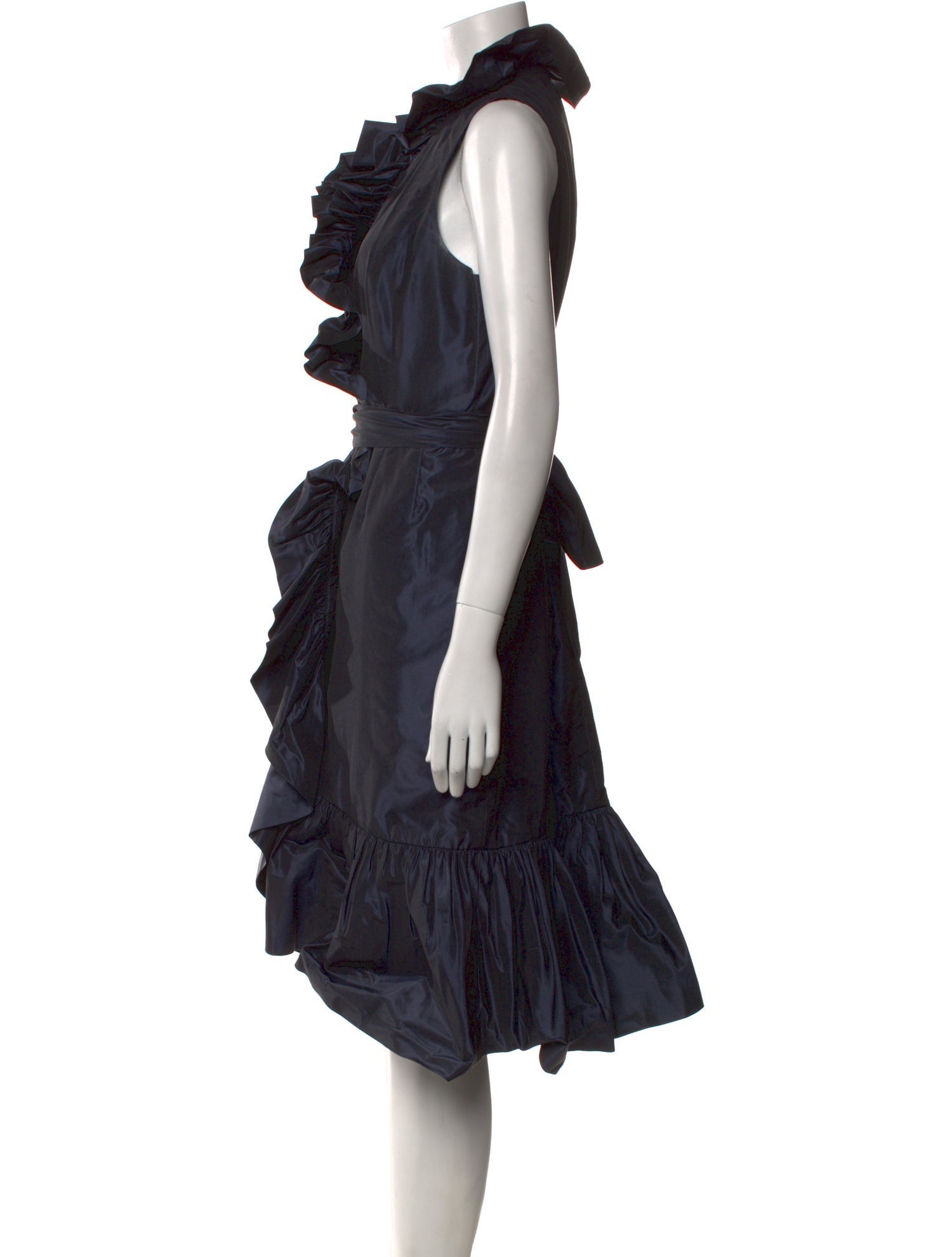 Teri Jon by Rickie Freeman Silk Midi Length Dress