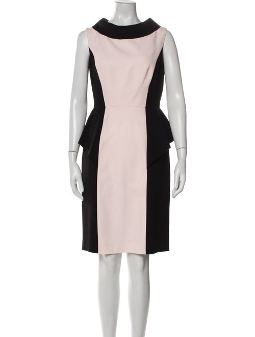 Teri Jon by Rickie Freeman Colorblock Pattern Knee-Length Dress