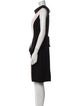 Teri Jon by Rickie Freeman Colorblock Pattern Knee-Length Dress