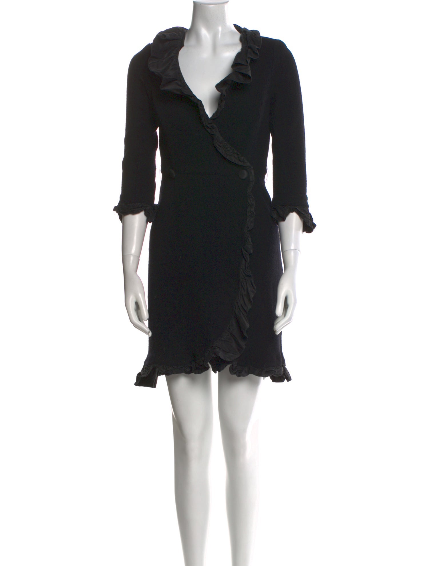 Teri Jon by Rickie Freeman Wool Mini Dress