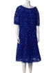 Teri Jon by Rickie Freeman Lace Pattern Midi Length Dress