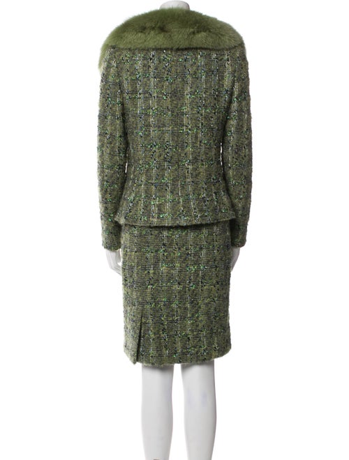 Teri Jon by Rickie Freeman Wool Tweed Pattern Skirt Set