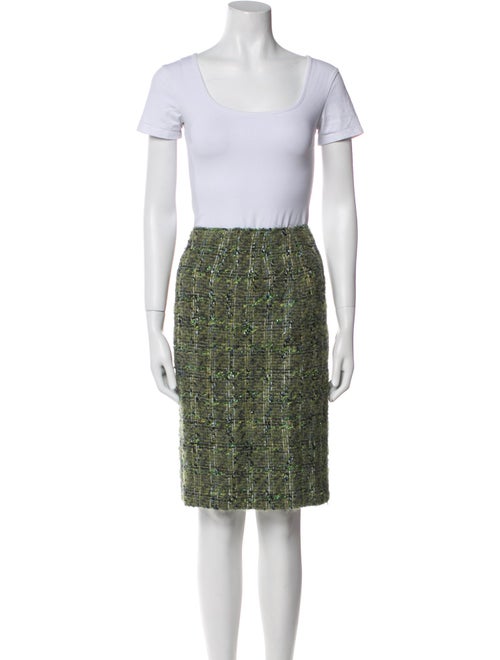Teri Jon by Rickie Freeman Wool Tweed Pattern Skirt Set