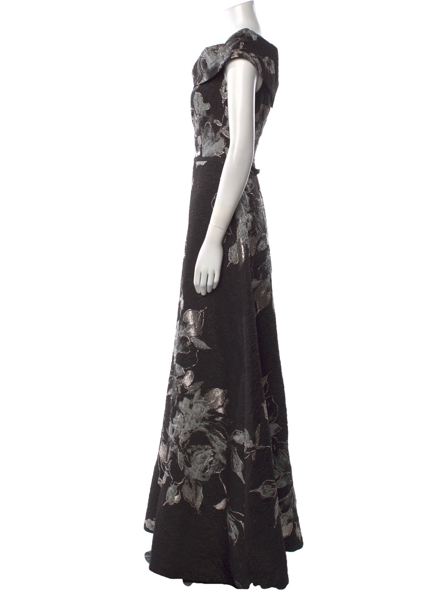 Teri Jon by Rickie Freeman Floral Print Long Dress