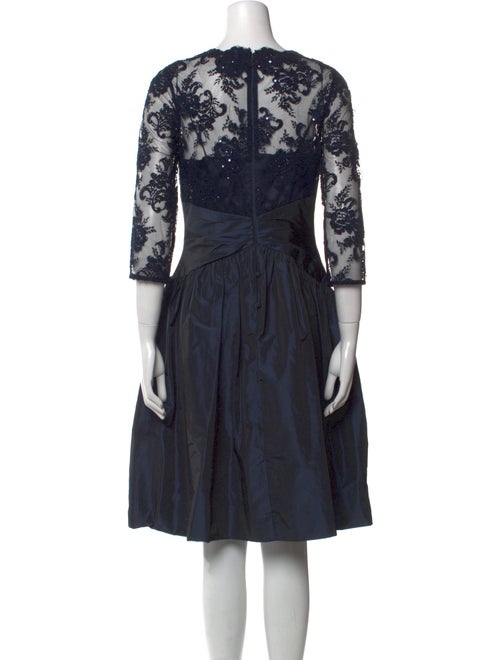 Teri Jon by Rickie Freeman Bateau Neckline Knee-Length Dress