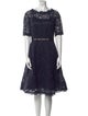 Teri Jon by Rickie Freeman Lace Pattern Mini Dress