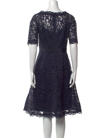 Teri Jon by Rickie Freeman Lace Pattern Mini Dress