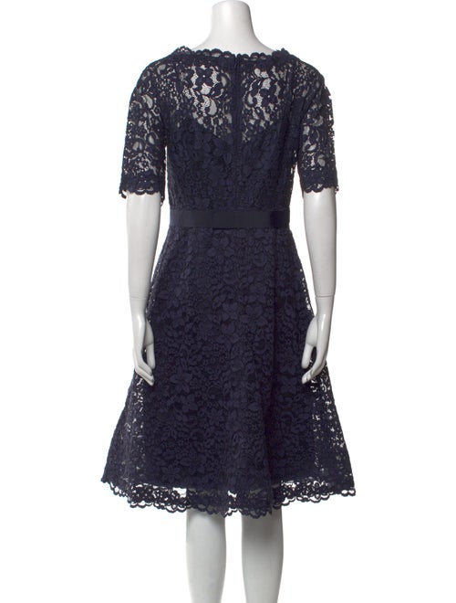 Teri Jon by Rickie Freeman Lace Pattern Mini Dress