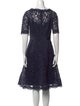 Teri Jon by Rickie Freeman Lace Pattern Mini Dress