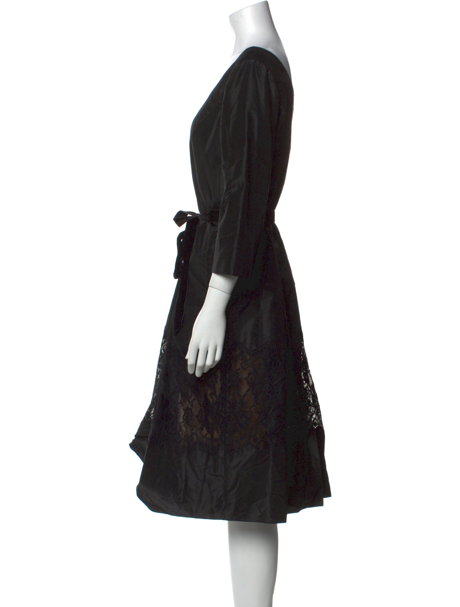 Teri Jon by Rickie Freeman V-Neck Midi Length Dress