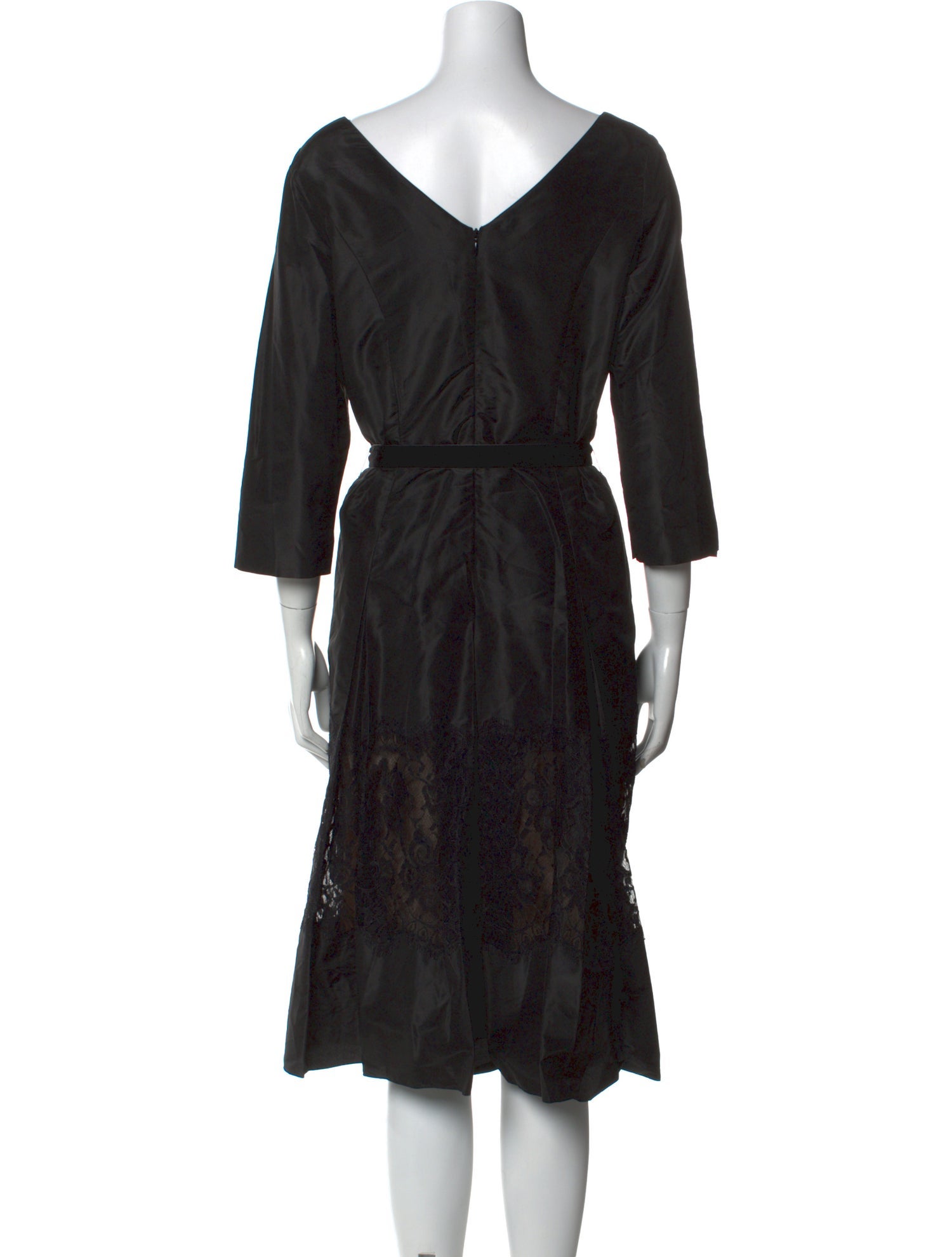 Teri Jon by Rickie Freeman V-Neck Midi Length Dress