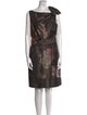 Teri Jon by Rickie Freeman Floral Print Knee-Length Dress
