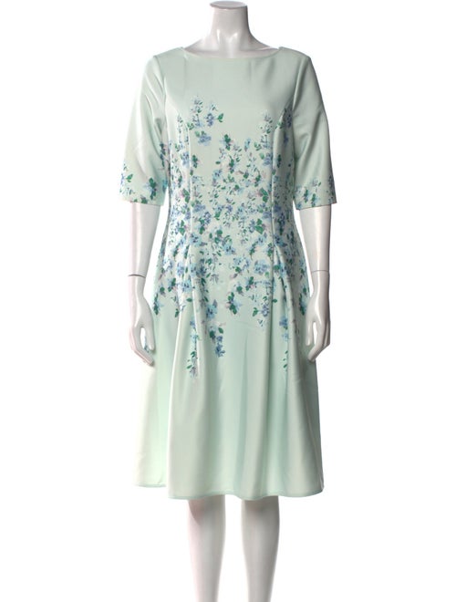 Teri Jon by Rickie Freeman Floral Print Midi Length Dress