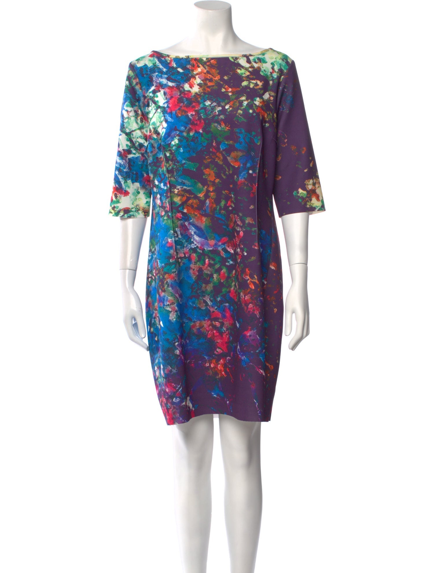 Teri Jon by Rickie Freeman Floral Print Mini Dress