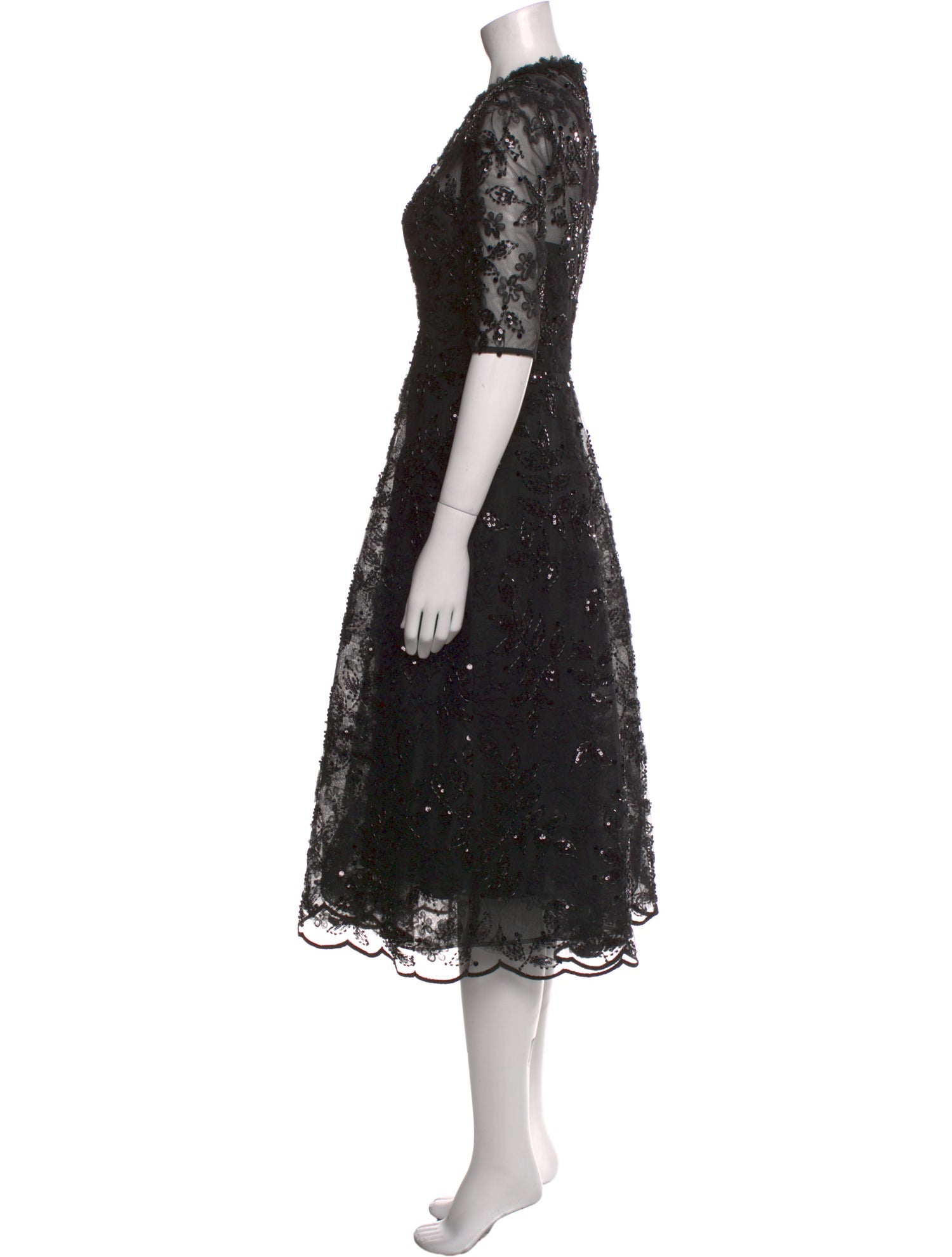 Teri Jon by Rickie Freeman Lace Pattern Midi Length Dress w/ Tags