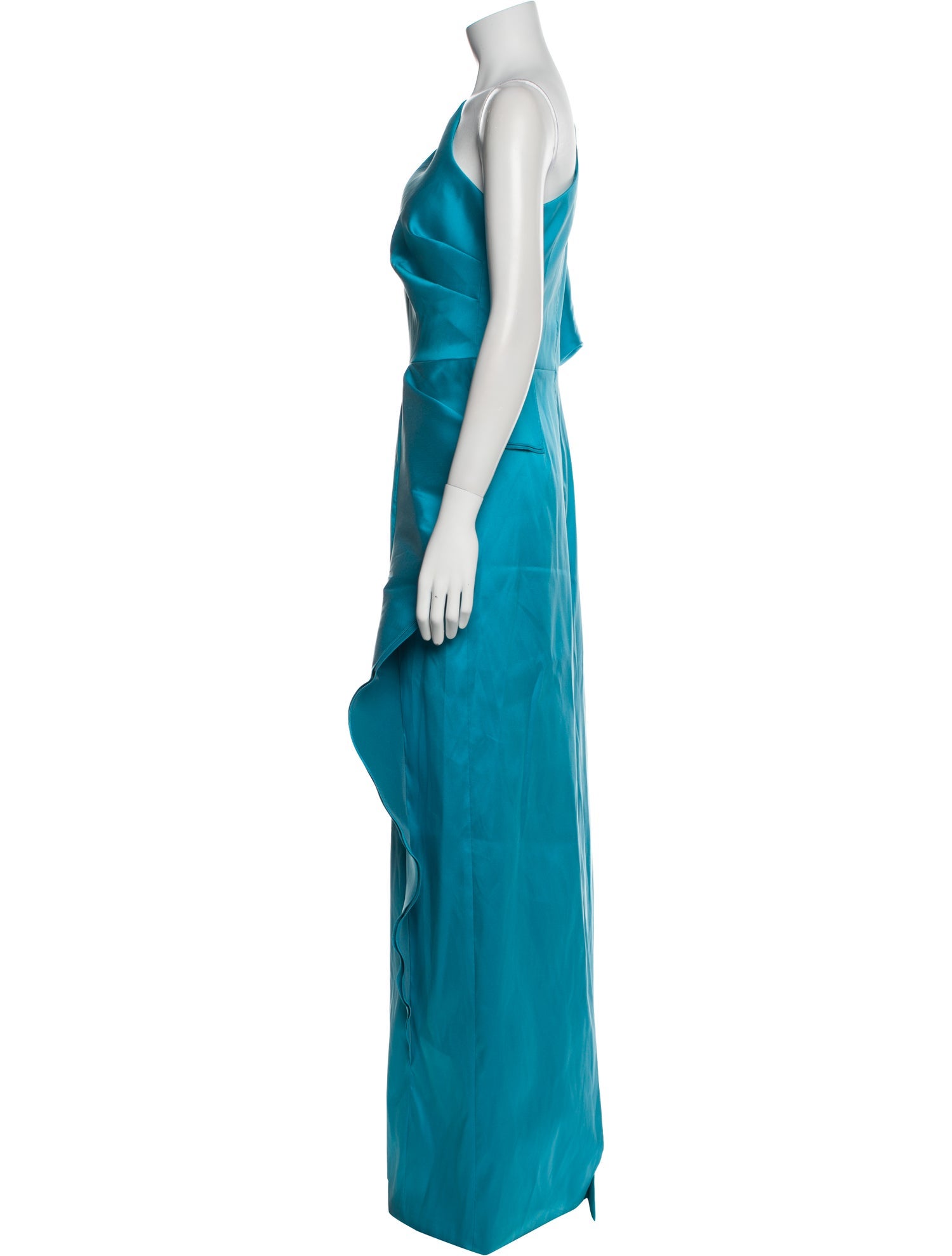 Teri Jon by Rickie Freeman One-Shoulder Long Dress w/ Tags