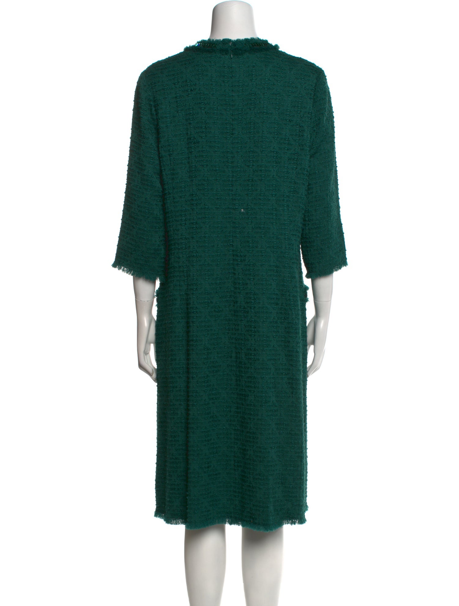 Teri Jon by Rickie Freeman Crew Neck Midi Length Dress