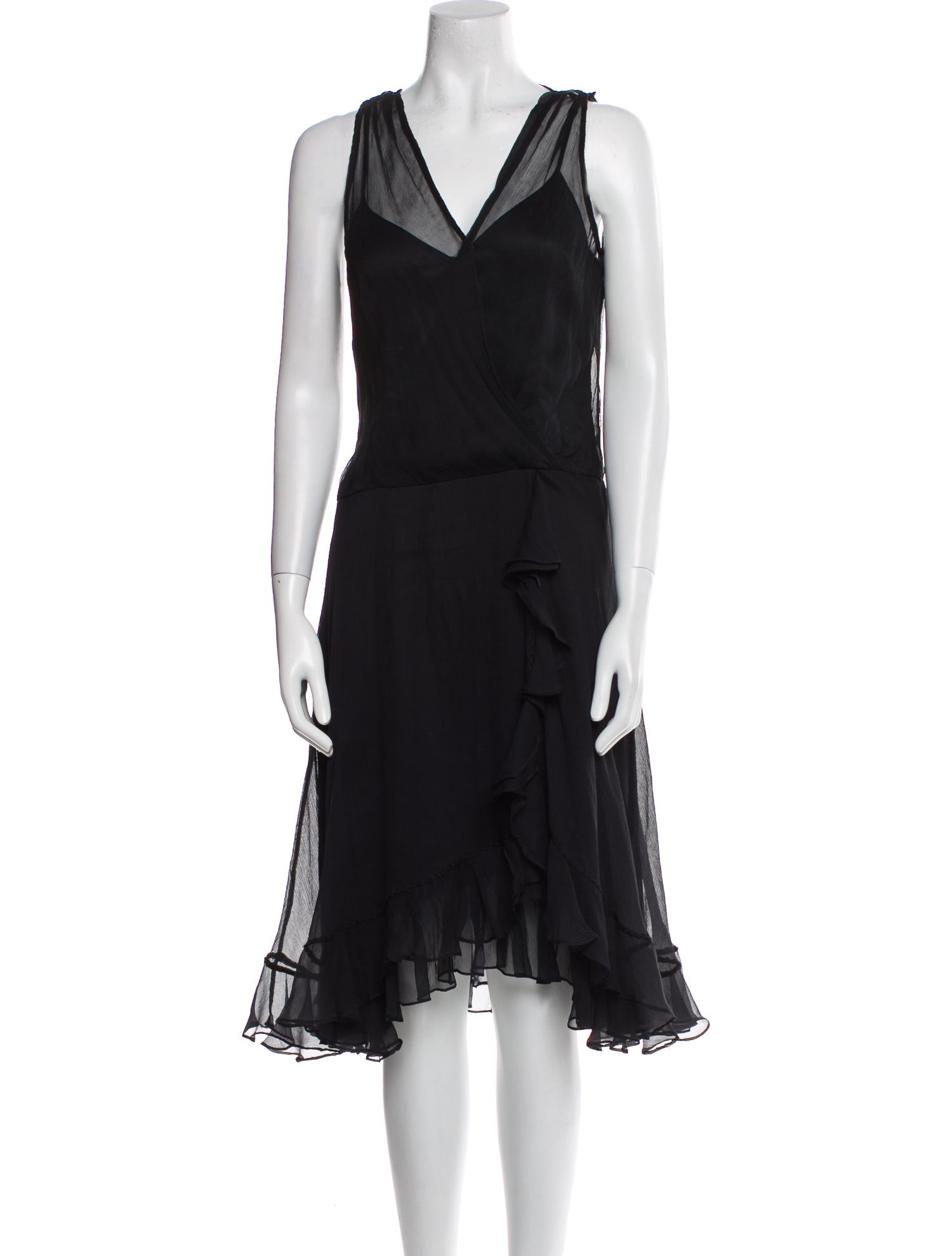 Teri Jon by Rickie Freeman Silk Midi Length Dress