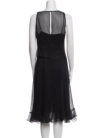 Teri Jon by Rickie Freeman Silk Midi Length Dress