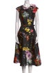 Teri Jon by Rickie Freeman Floral Print Midi Length Dress