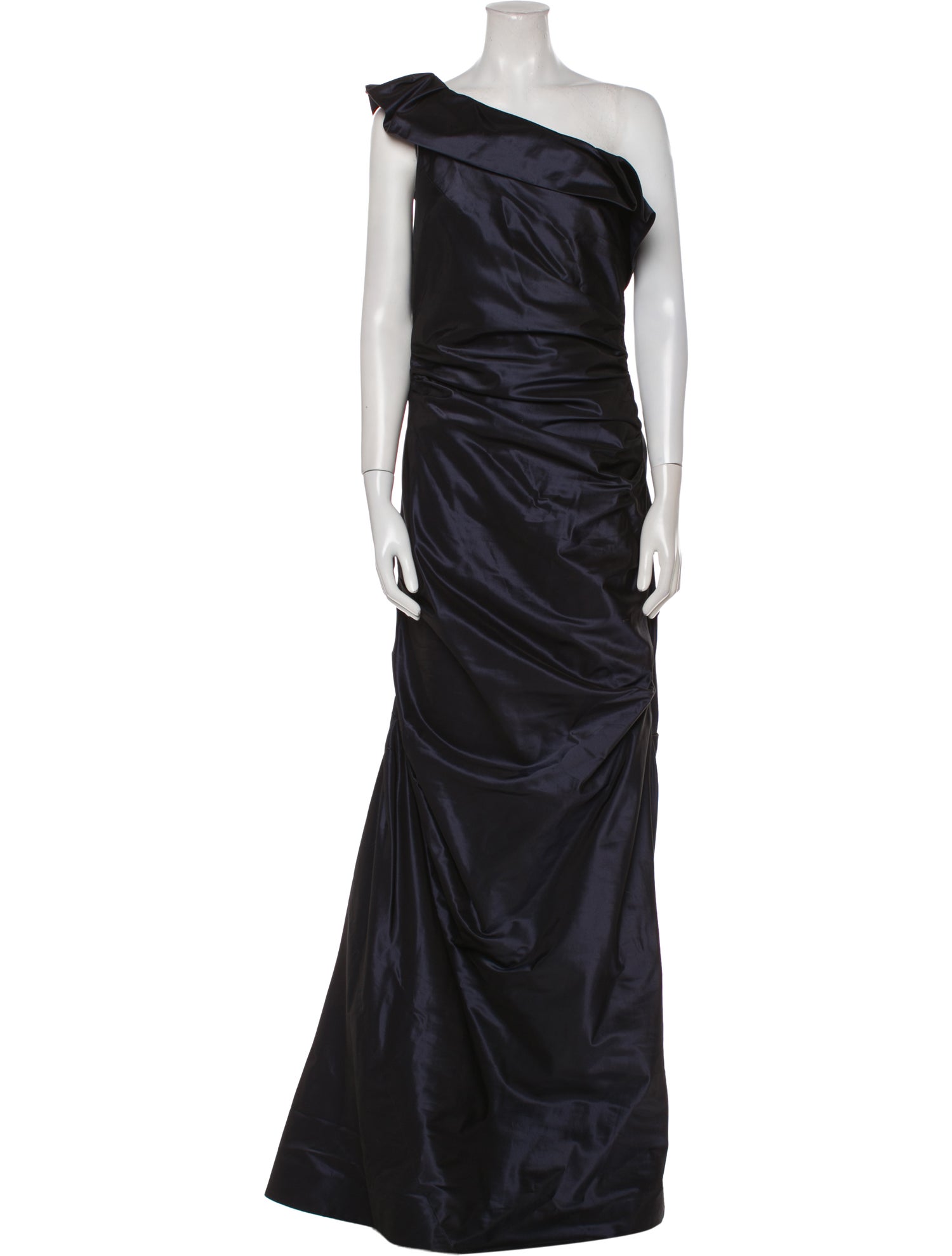 Teri Jon by Rickie Freeman One-Shoulder Long Dress