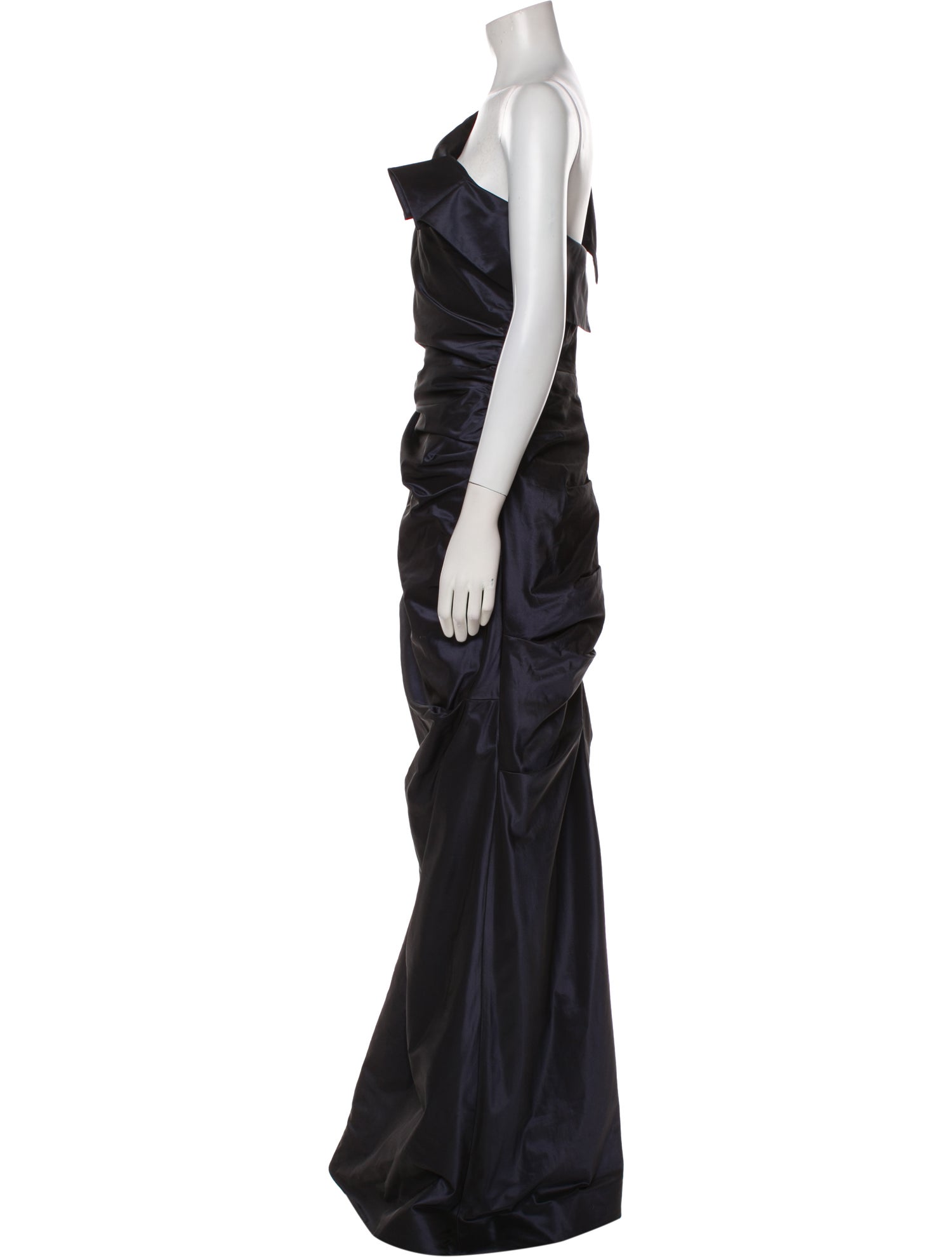 Teri Jon by Rickie Freeman One-Shoulder Long Dress