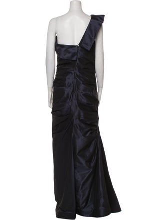 Teri Jon by Rickie Freeman One-Shoulder Long Dress