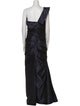 Teri Jon by Rickie Freeman One-Shoulder Long Dress