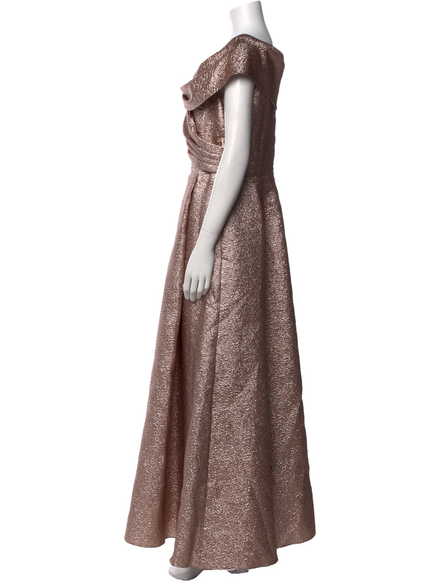 Teri Jon by Rickie Freeman V-Neck Long Dress