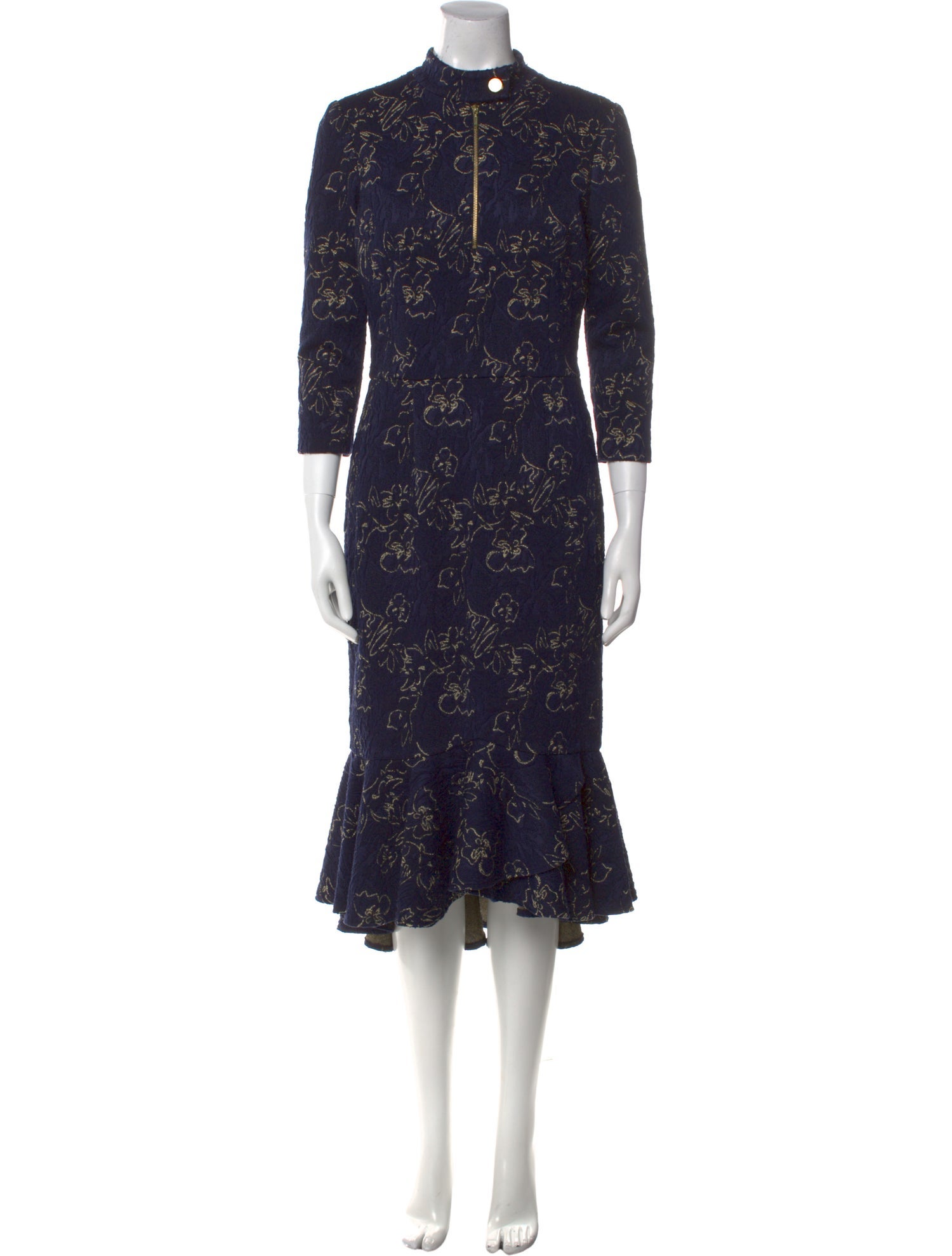 Teri Jon by Rickie Freeman Floral Print Long Dress