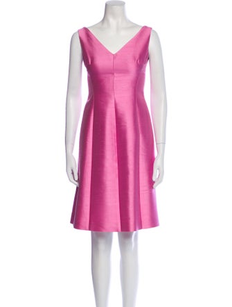 Teri Jon by Rickie Freeman Silk Knee-Length Dress