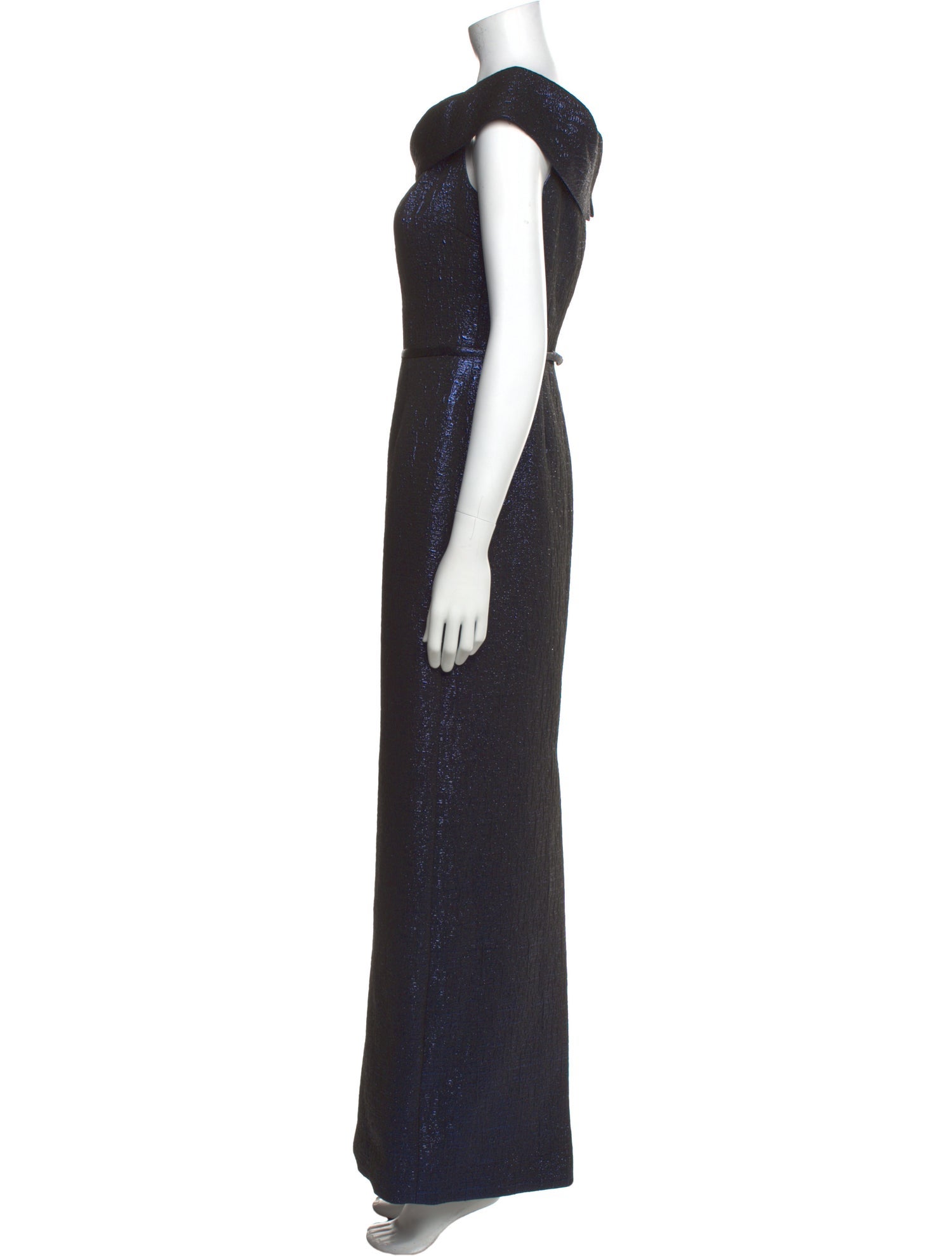 Teri Jon by Rickie Freeman Bateau Neckline Long Dress