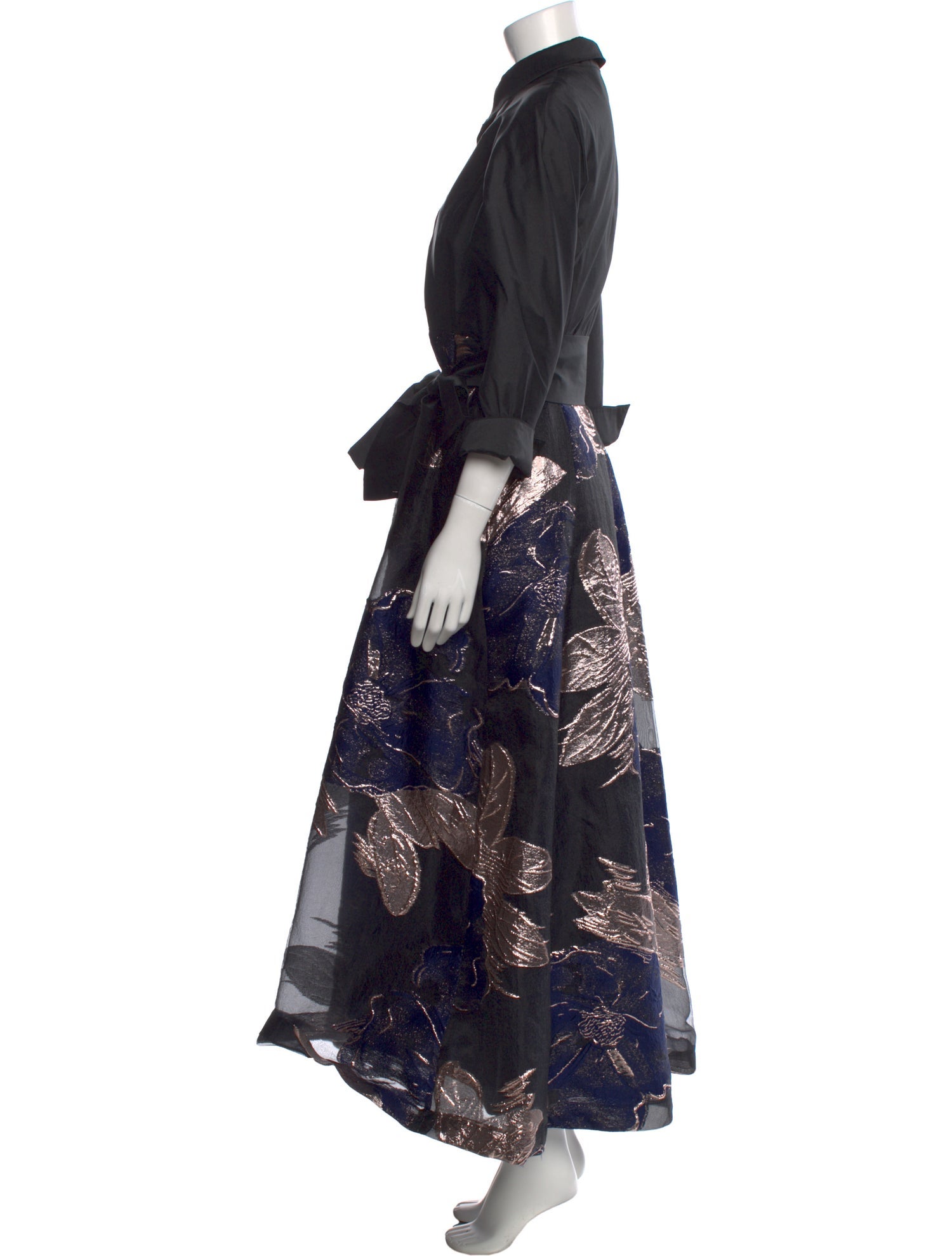 Teri Jon by Rickie Freeman Floral Print Long Dress