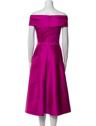 Teri Jon by Rickie Freeman One-Shoulder Midi Length Dress