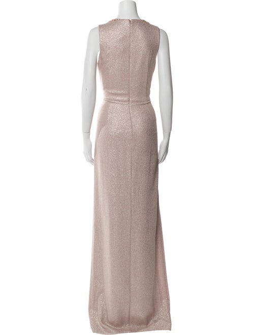 Teri Jon by Rickie Freeman Crew Neck Long Dress