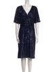 Teri Jon by Rickie Freeman V-Neck Knee-Length Dress