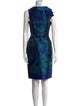 Teri Jon by Rickie Freeman Printed Knee-Length Dress