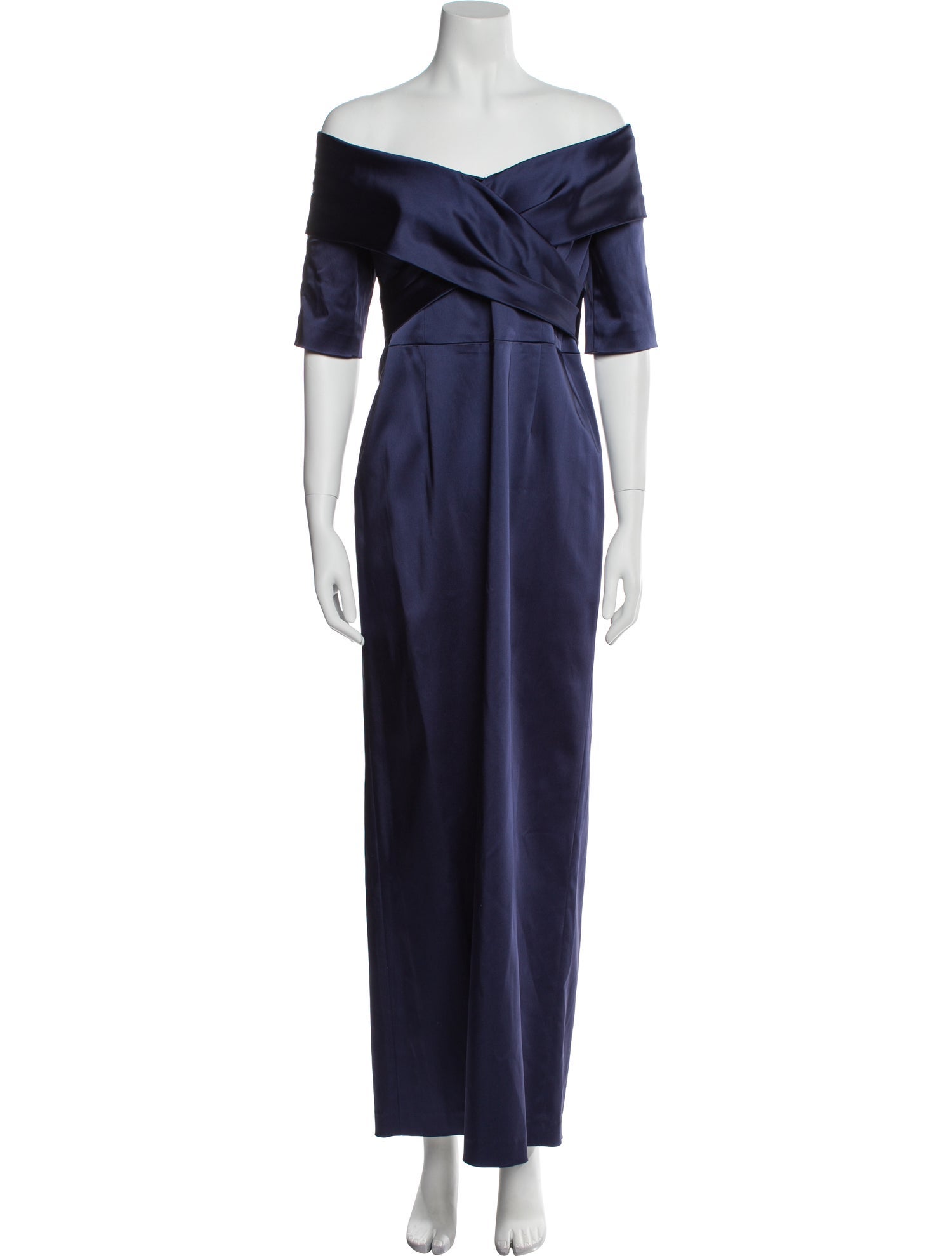 Teri Jon by Rickie Freeman Off-The-Shoulder Long Dress