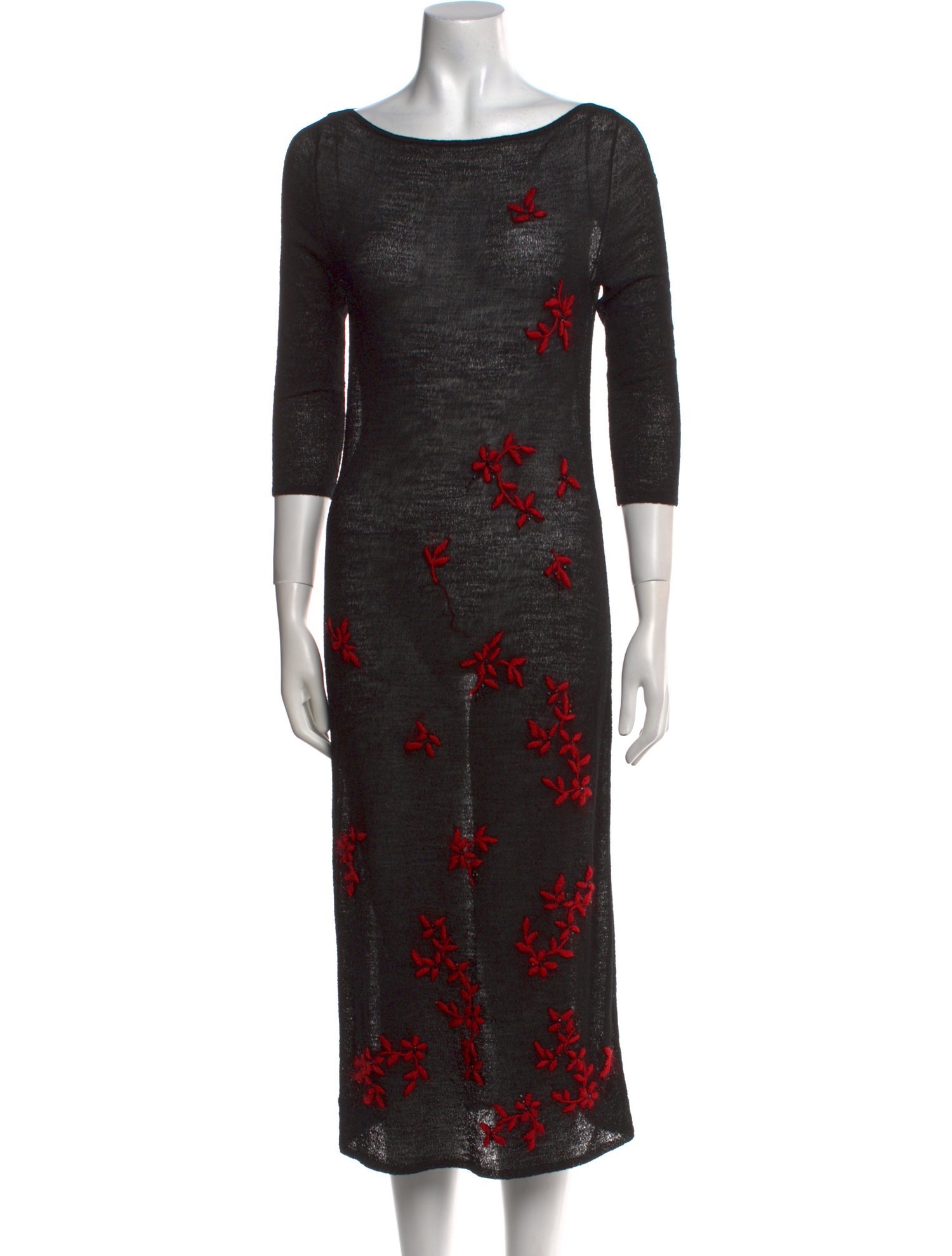 Teri Jon by Rickie Freeman Wool Midi Length Dress