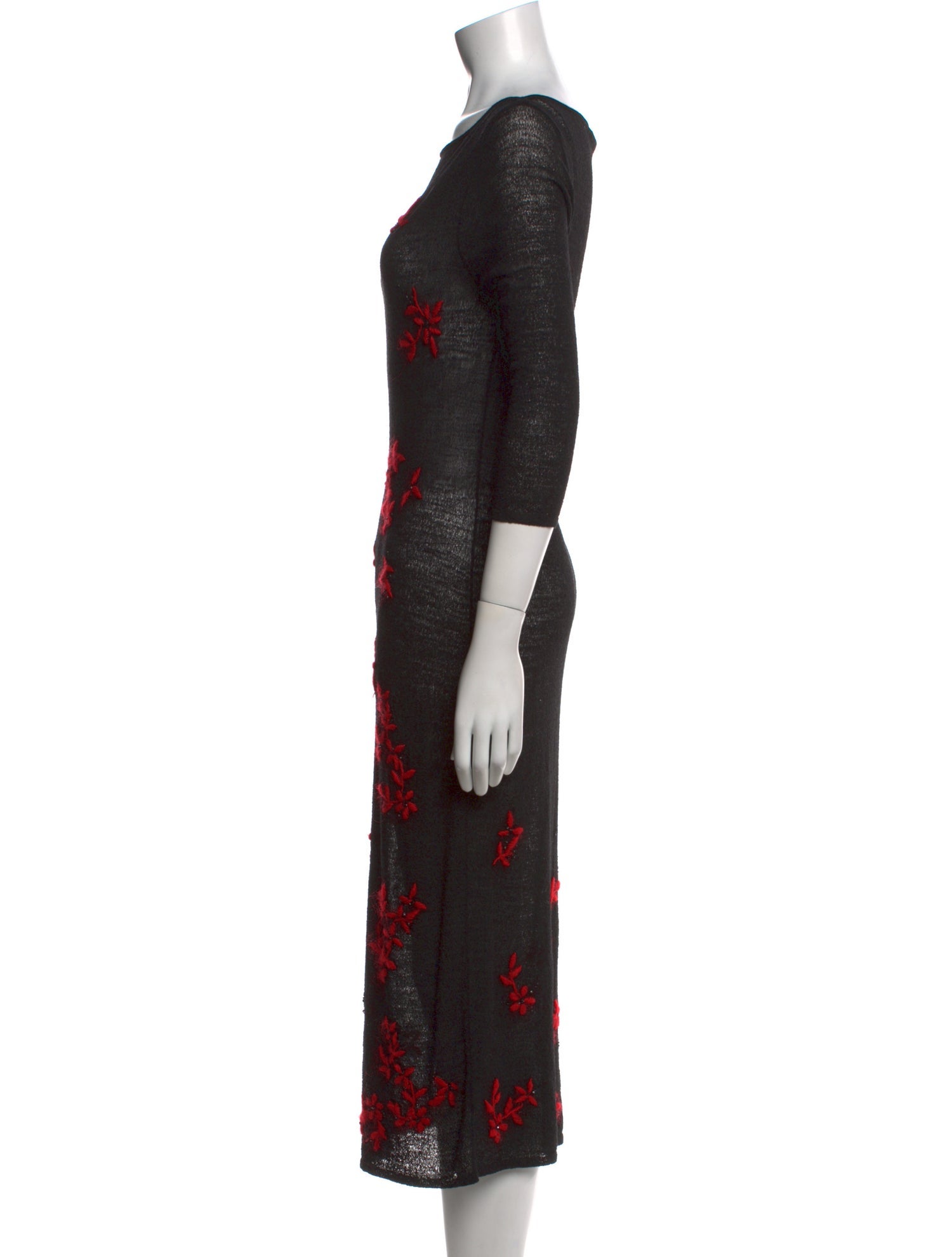 Teri Jon by Rickie Freeman Wool Midi Length Dress