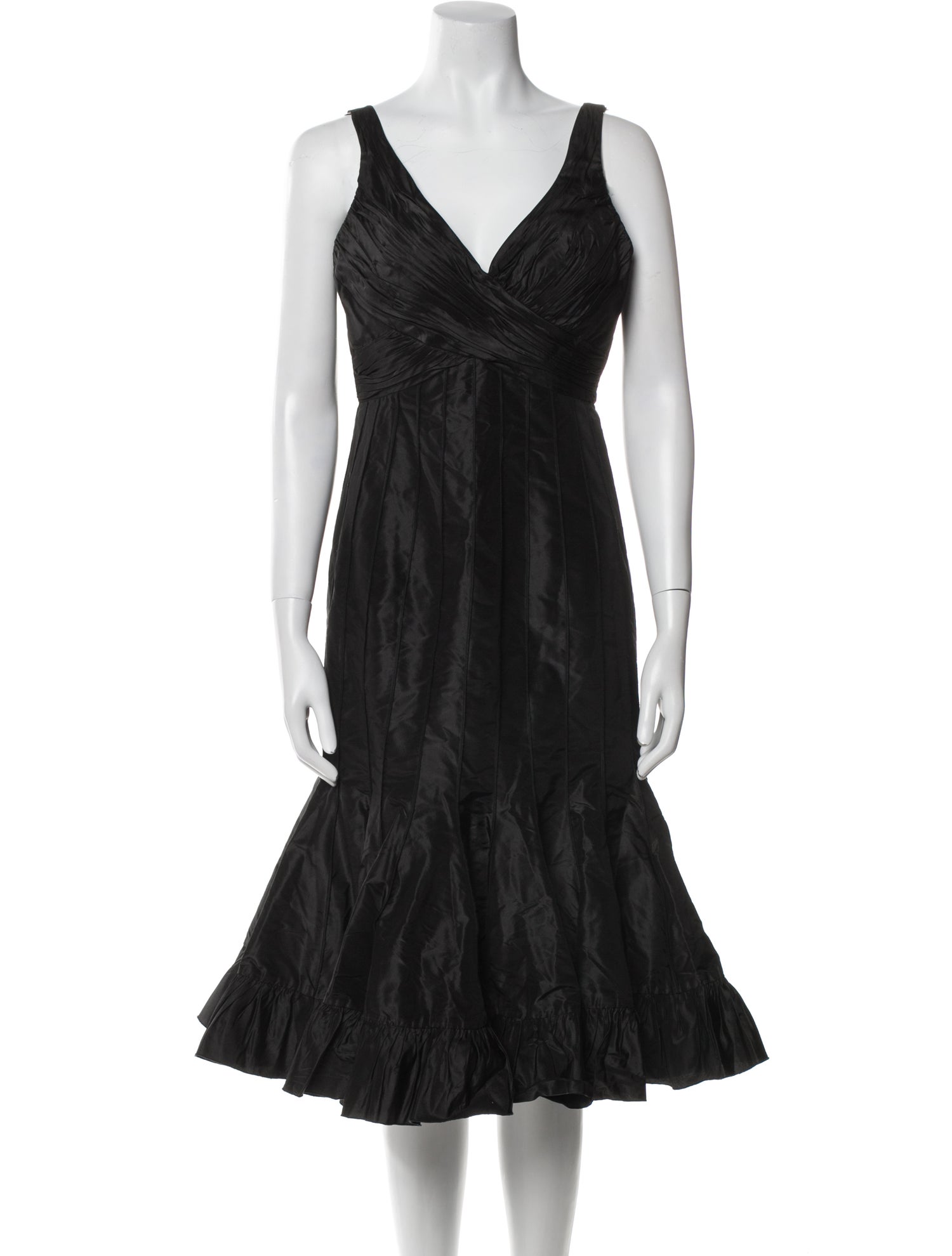 Teri Jon by Rickie Freeman Silk Midi Length Dress